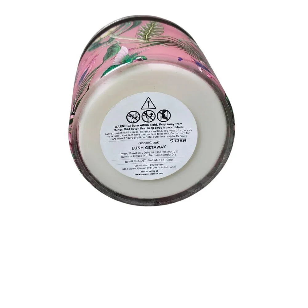 GooseCreek Lush Getaway Soy Wax Essential Oils Jar Candle NEW